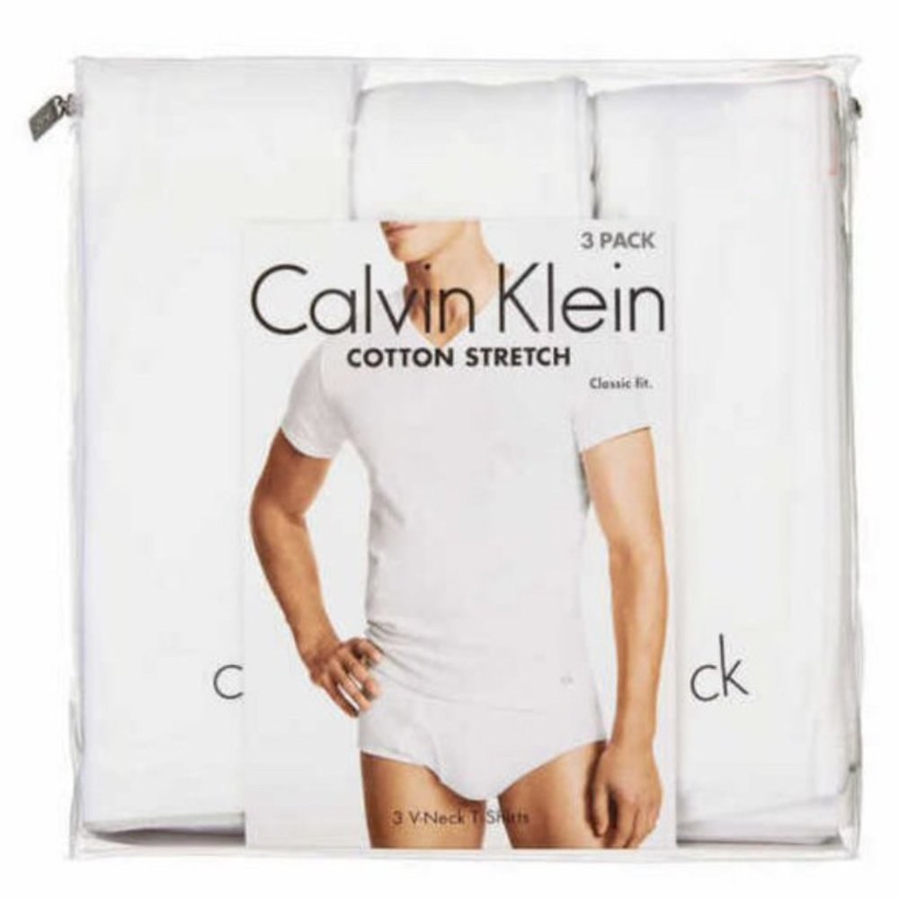 Calvin Klein Men's Cotton Stretch T-Shirt 3-Pack Large